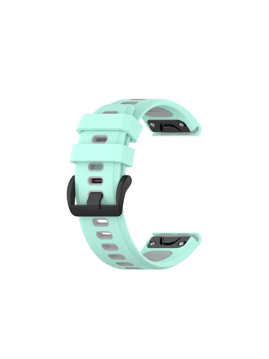 758dc0b4-860c-4fa4-af7e-e78dfbcbd615_0.jpg Για Garmin Fenix 7 22mm, δίχρωμη ζώνη ρολογιών σιλικόνης (πράσινο γκρι) - Image 1