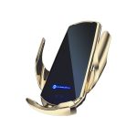 Forcell Βάση Κινητού Αυτοκινήτου HS1 15W Χρυσό με Ρυθμιζόμενα Άγκιστρα και Ασύρματη Φόρτιση - Image 4
