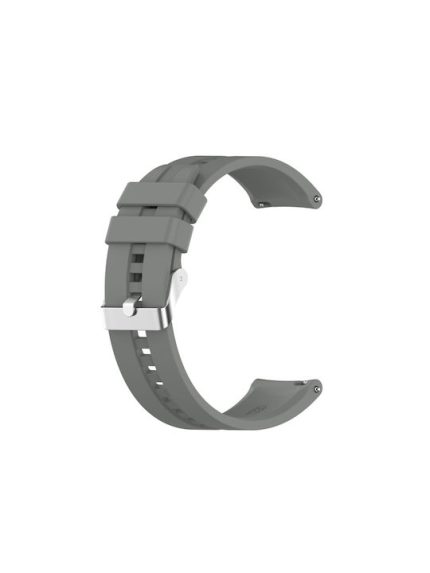 For Xiaomi Watch Color Sport Silicone Watch Band with Silver Steel Buckle(Grey)