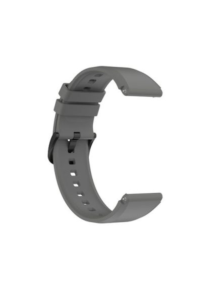 Για Xiaomi Watch S1 For Honor Watch GS Pro Προεξέχουσα κεφαλή λουράκι σιλικόνης 22mm Ασημένια πόρπη (Γκρι)