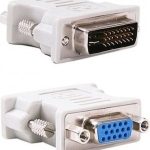 Powertech Μετατροπέας DVI-I male σε VGA female Λευκό (CAB-G019)