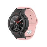 For Amazfit T-Rex / T-Rex Pro / Ares Silicone Reverse Buckle Watch Band (Pink)