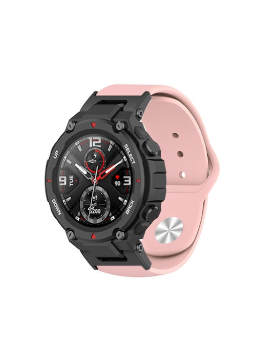 792b2fc1-7cb9-47aa-934e-5ce5dd2ab23c_0.jpg For Amazfit T-Rex / T-Rex Pro / Ares Silicone Reverse Buckle Watch Band (Pink) - Image 1