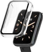 Για Xiaomi Mi Band 7 Pro PC+ σκληρυμένη μεμβράνη, πλήρως κλειστή προστατευτική θήκη ρολογιού (Διαφανές λευκό)