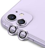 Για iPhone 11 ENKAY Hat-Prince 2 τμχ κράμα αλουμινίου + κάλυμμα φακού κάμερας από σκληρυμένο γυαλί Προστατευτικό πλήρους κάλυψης (Μωβ)