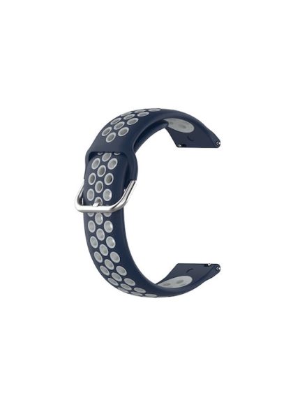 Για Huawei Watch 3 / 3 Pro 22mm Sport Δίχρωμη ζώνη ρολογιών σιλικόνης (Μπλε γκρι)Εφαρμοσμένα μοντέλα: κατάλληλα για Huawei Watch 3, Watch 3 Pro, Watch GT2 pro, Watch GT2 pro ECG, Watch GT 2e, Watch GT (42mm, 46mm), Watch GT2 46mm , Honor Watch GS PRO, Hon