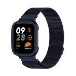 Για Xiaomi Redmi Watch 3  2 in 1 Milan Metal Band Watch with Watch Frame (Ink Blue)