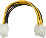 Powertech 4 Pin EPS female - 8 Pin EPS male Cable 0.2m (CAB-W007) - Image 2