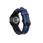 For Samsung Galaxy Watch4 Silicone + Leather Black Buckle Watch Band(Blue)