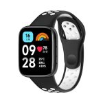 Xiaomi For Redmi Watch 3 Active Two Color Silicone Watch Band (ΑΣΠΡΟ +ΜΑΥΡΟ)