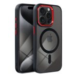 Color Edge Mag Cover συμβατό με MagSafe για IPHONE 15, μαύρο και κόκκινο