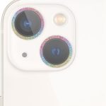 Glitter Ring Tempered Glass Camera Lens Film For iPhone 13 / 13 mini(Colorful)