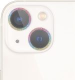 Glitter Ring Tempered Glass Camera Lens Film For iPhone 13 / 13 mini(Colorful)