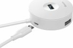 Baseus Round Box USB 3.0 Hub 4 Θυρών με σύνδεση USB-C Λευκό - Image 4