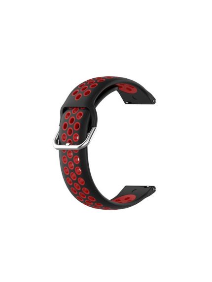 Για Huawei Watch 3 / 3 Pro 22mm Sport Band σιλικόνης δύο χρωμάτων (Μαύρο κόκκινο) Εφαρμοσμένα μοντέλα: κατάλληλα για Huawei Watch 3, Watch 3 Pro, Watch GT2 pro, Watch GT2 pro ECG, Watch GT 2e, Watch GT (42mm, 46mm), Watch GT2 46mm , Honor Watch GS PRO, Ho