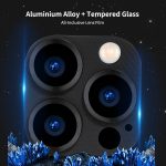 ENKAY Aluminium Alloy + Tempered Glass Camera Lens Cover for iPhone 13 Pro / 13 Pro Max(Black) - Image 2