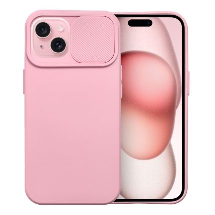 Θήκη SLIDE για IPHONE 15 ανοιχτό ροζ