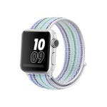 Nylon Loop Watch Band For Apple Watch Ultra 49mm / Series 8&7 45mm / SE 2&6&SE&5&4 44mm / 3&2&1 42mm (Pinstripe Blue)