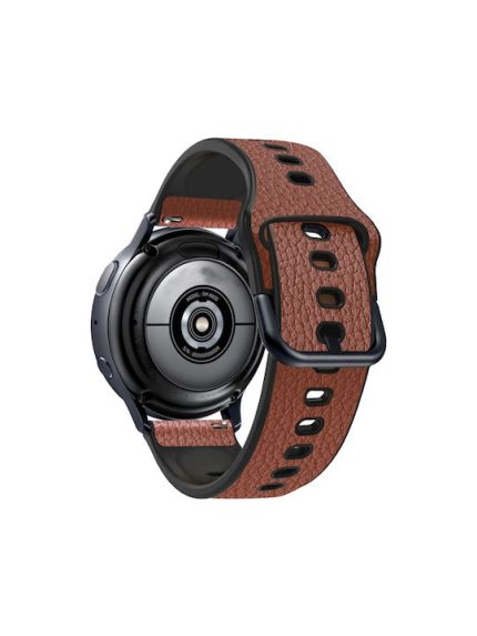 Για Huawei Watch GT 3 42mm / Watch GT 2 42mm TPU +Lychee Pattern Δερμάτινο λουρί (ανοιχτό καφέ)