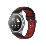 For Xiaomi Haylou Solar LS05 Two-tone Silicone Watch Band, Size: 22mm(Black Red)