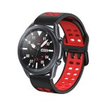 Dual Color Λουράκι Σιλικόνης Black / Red (Galaxy Watch (46mm) / Gear S3Amazfit GTR 47mmHuawei Watch GT / GT2 (46mm))