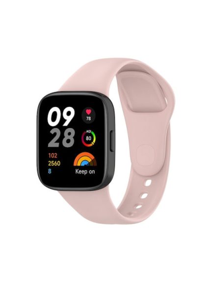 Solid Color Λουράκι Σιλικόνης Ροζ (Redmi Watch 3)