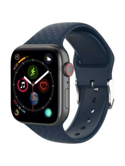 Diamond 3D Λουράκι Σιλικόνης Navy Μπλε (Apple Watch 42/44/45mm)