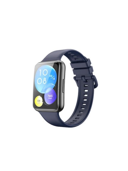 Για Huawei Watch Fit 2 Solid Color Silicone Watch Band (Μπλε)