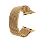 For Apple Watch Ultra 49mm / Series 8&7 45mm / SE 2&6&SE&5&4 44mm / 3&2&1 42mm Μιλανέζικο βρόχο μαγνητικό λουρί από ανοξείδωτο ατσάλι (ροζ χρυσό)