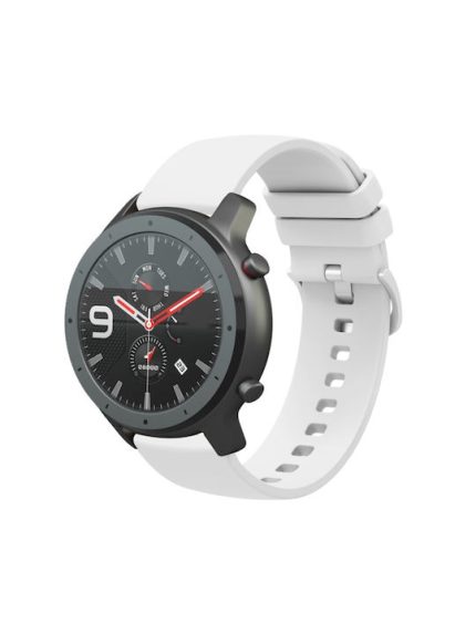Λουράκι Σιλικόνης Λευκό (Amazfit GTR 47mm)
