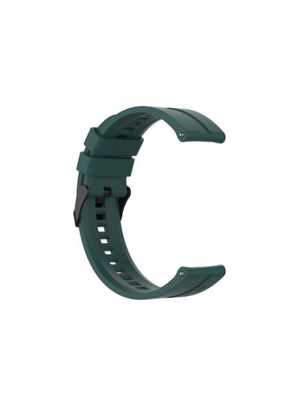 For Huawei Watch GT 2 42mm Silicone Watch Band with Black Buckle(Dark Green)