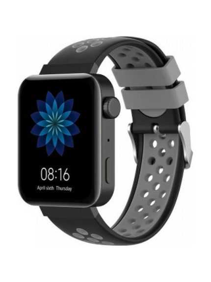 Two Tone Λουράκι Σιλικόνης Black / Grey (Mi Watch)