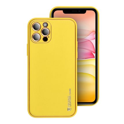 ΔΕΡΜΑΤΙΝΗ Θήκη, δερμάτινη, για IPHONE 15, κίτρινη