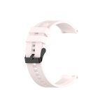 For Huawei Watch GT 2 46mm Silicone Watch Band with Black Buckle(Quicksand Pink)