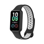 For Redmi Band 2 Loop Two-Color Breathable Silicone Watch Band ( ΜΑΥΡΟ + ΓΚΡΙ )