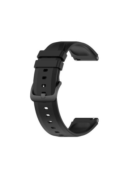 22 mm Για Xiaomi Watch S1 Προεξέχουσα κεφαλή γυαλιστερή ζώνη ρολογιού σιλικόνης 22 mm (Μαύρο)