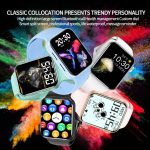 T100Plus 1.75 inch Color Screen Smart Watch, IP67 Waterproof,Support Body Temperature Test/Bluetooth Call/Heart Rate Monitoring/Blood Pressure Monitoring/Blood Oxygen Monitoring/Sleep Monitoring(Black) - Image 3
