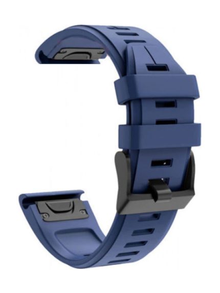 Ανταλλακτικό λουράκι QuickFit Garmin Fenix 3/5x/3HR/5X Plus/6x/6x Pro/7x Sportband Black Buckle Navy Blue (26mm)