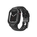 Armor Silicone Watch Band For Apple Watch Ultra 49mm (Μαύρο)