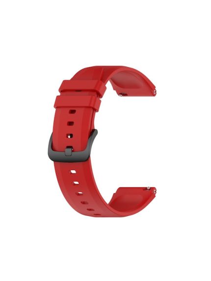Για Xiaomi Watch S1 Προεξέχουσα κεφαλή γυαλιστερή ζώνη ρολογιού σιλικόνης 22 mm (κόκκινο)