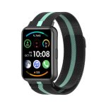 Για Huawei Watch Fit 2 Milan Μαγνητικό λουράκι από ανοξείδωτο χάλυβα (Μαύρο πράσινο)