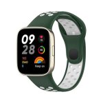 For Xiaomi Redmi Watch 3  Sports Two-Color Silicone Watch Band  (ΑΣΠΡΟ+ΠΡΑΣΙΝΟ)