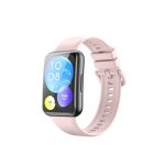 Για Huawei Watch Fit 2 Solid Color Silicone Watch Band (ροζ)