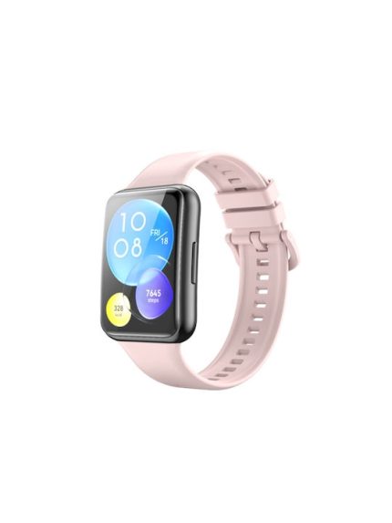 Για Huawei Watch Fit 2 Solid Color Silicone Watch Band (ροζ)