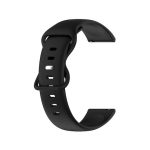 For Amazfit Stratos 2 22mm Silicone Solid Color Watch Band(Black)