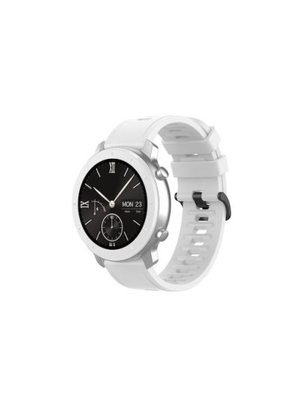 Για Xiaomi MI Watch Sport 22mm/Xiaomi MI Watch S1 22mm/Xiaomi MI Watch Color 2 22mm/Xiaomi MI Watch Color 22mm/Xiaomi MI Watch S1 Pro 22mm Μονόχρωμο λουράκι ρολογιού σιλικόνης (Λευκό)