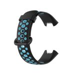 For Xiaomi Redmi Watch 2 Lite Ζώνη ρολογιών σιλικόνης δύο χρωμάτων (Μαύρο+Μπλε)