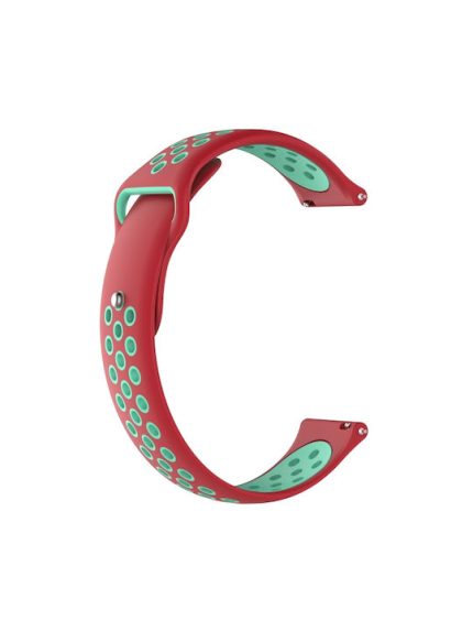 Για Huami Amazfit Youth Edition Διχρωμία Silicone Watch Band (Red Duck)