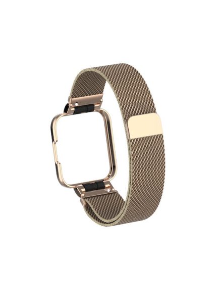 Για Xiaomi Redmi Watch 2 Milanese Magnetic Metal Watchband (Rose Gold)