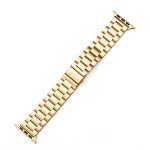 For Apple Watch Series 9&8&7 41mm / SE 3&SE 2&6&SE&5&4 40mm / 3&2&1 38mm Fold Buckle 3 Beads Stainless Steel Watch Band(Gold) - Image 2